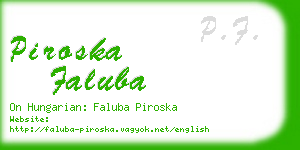 piroska faluba business card